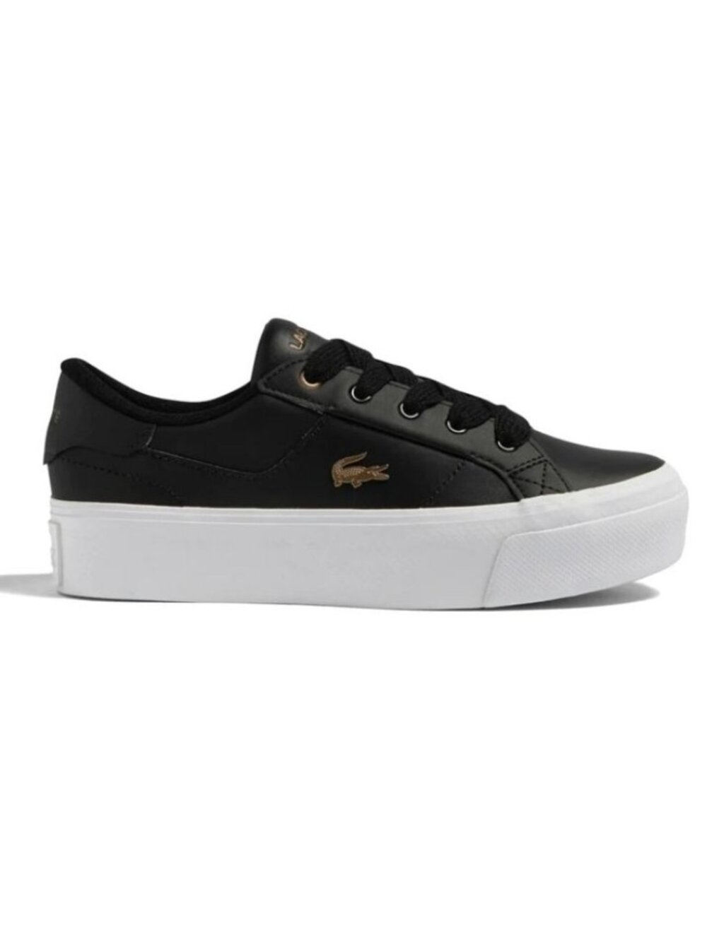 Lacoste Ziane Platform 123 1 CFA Womens Shoes Black/White Size 8.5 US